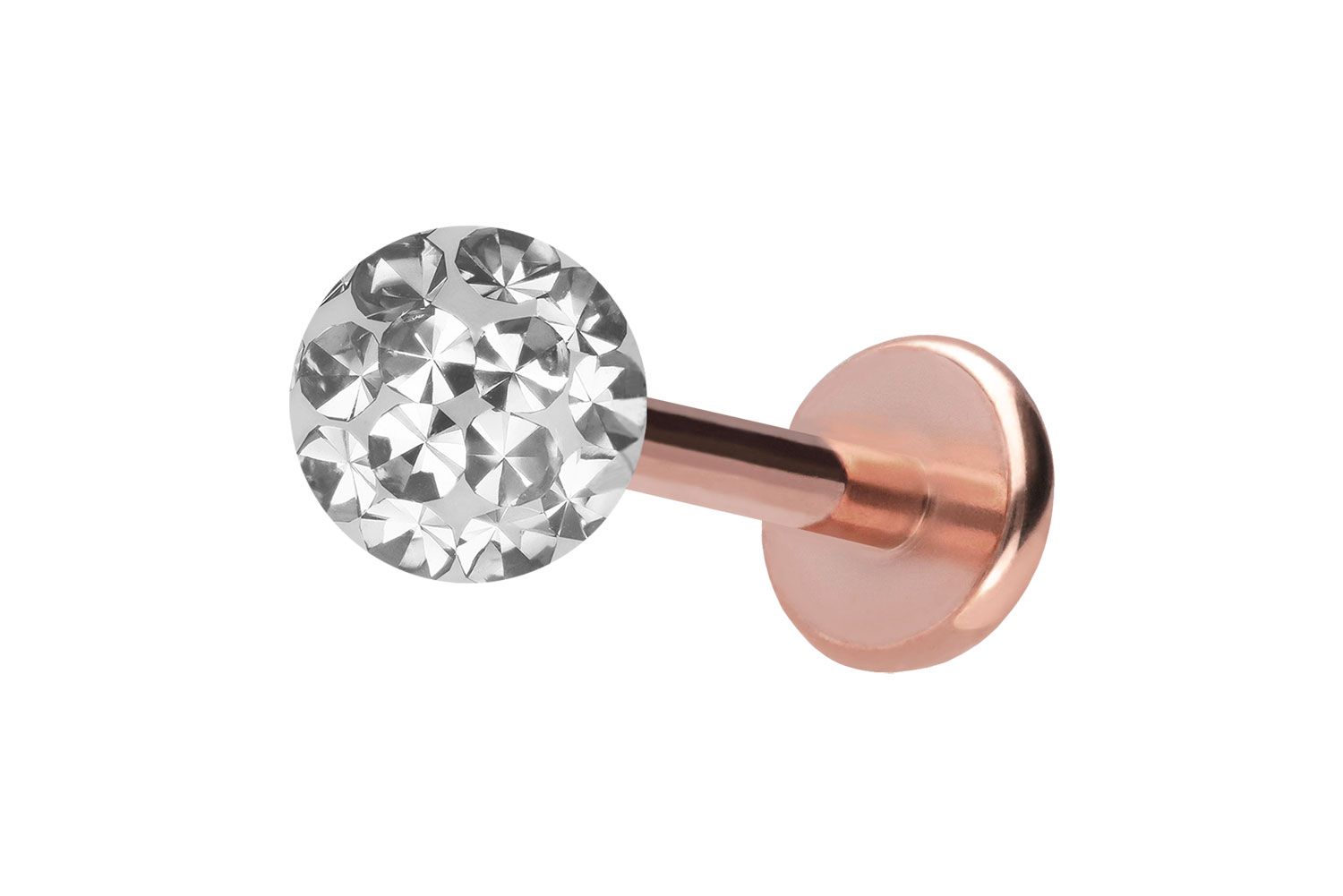 Titan Labret Piercing mit Push Fit EPOXY-KUGEL